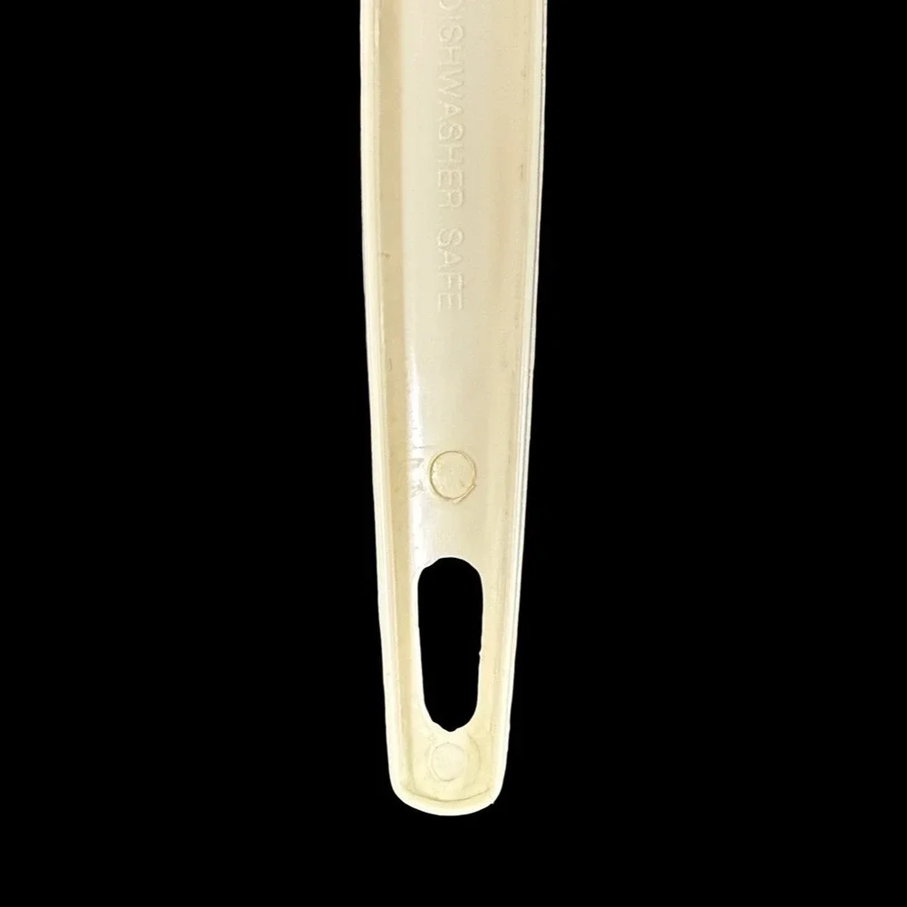 Vintage EKCO Serving Solid Spoon Nylon Beige Plastic Kitchen Utensil USA